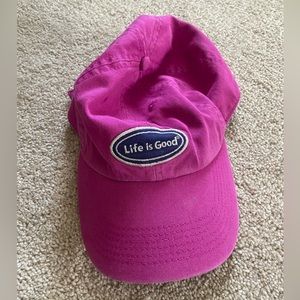 Pink and Blue Life is Good Hat